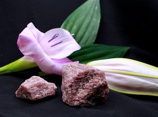 Lepidolith Rohsteine 2er Set