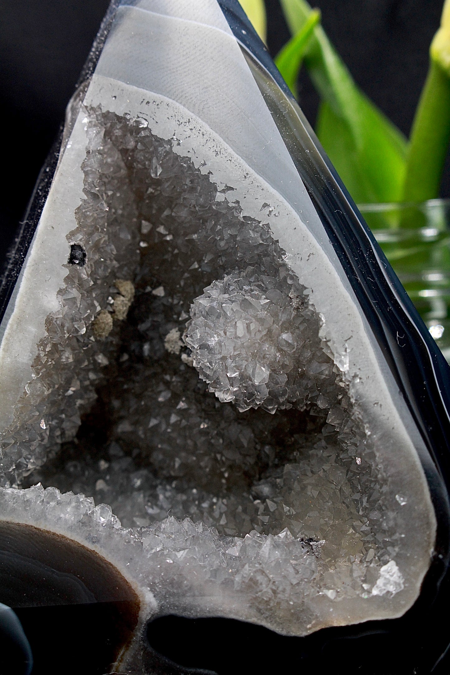 Achat Spitze mit Druse