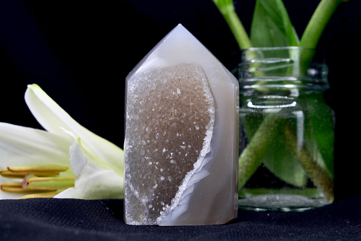 Achat Turm mit Druse