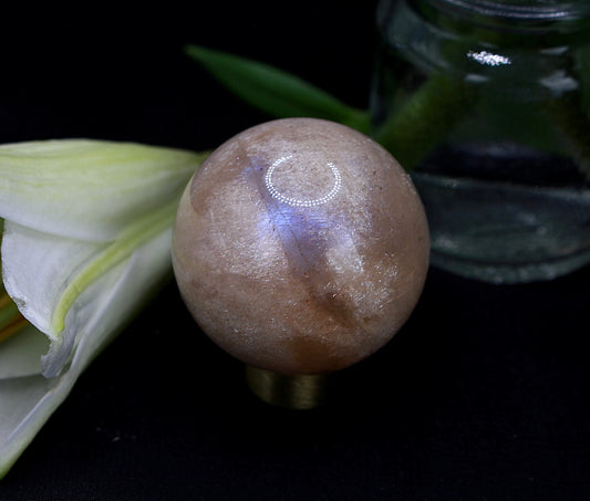 Mondstein mit Sonnenstein Kugel