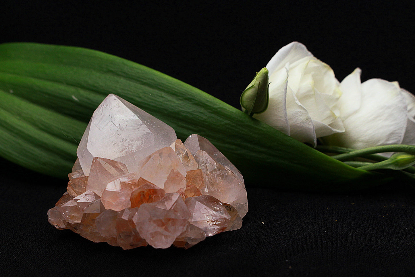 Quarz mit Hämatit und Mini Dendriten