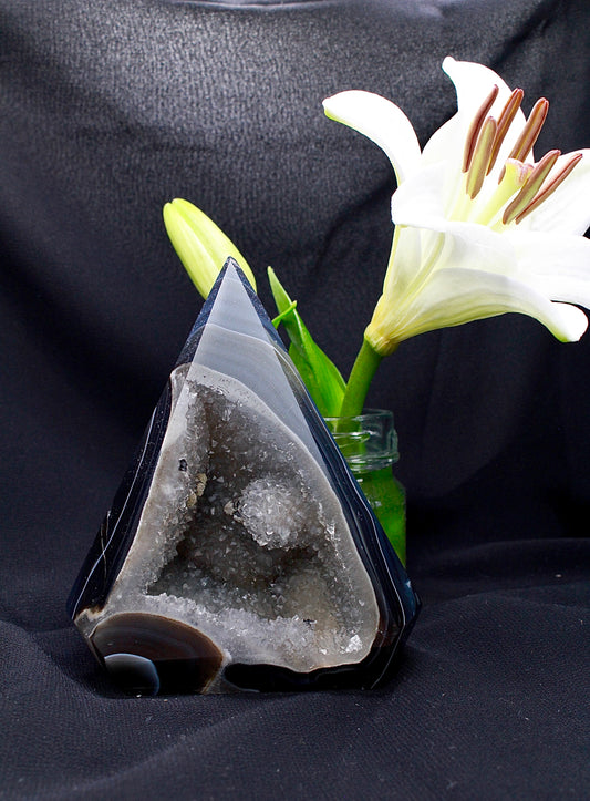 Achat Spitze mit Druse