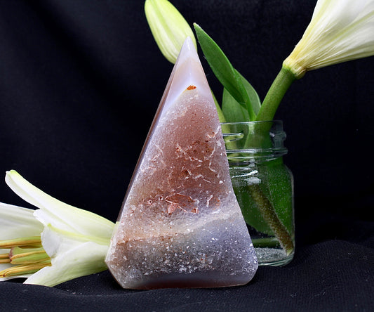 Achat Spitze mit Druse